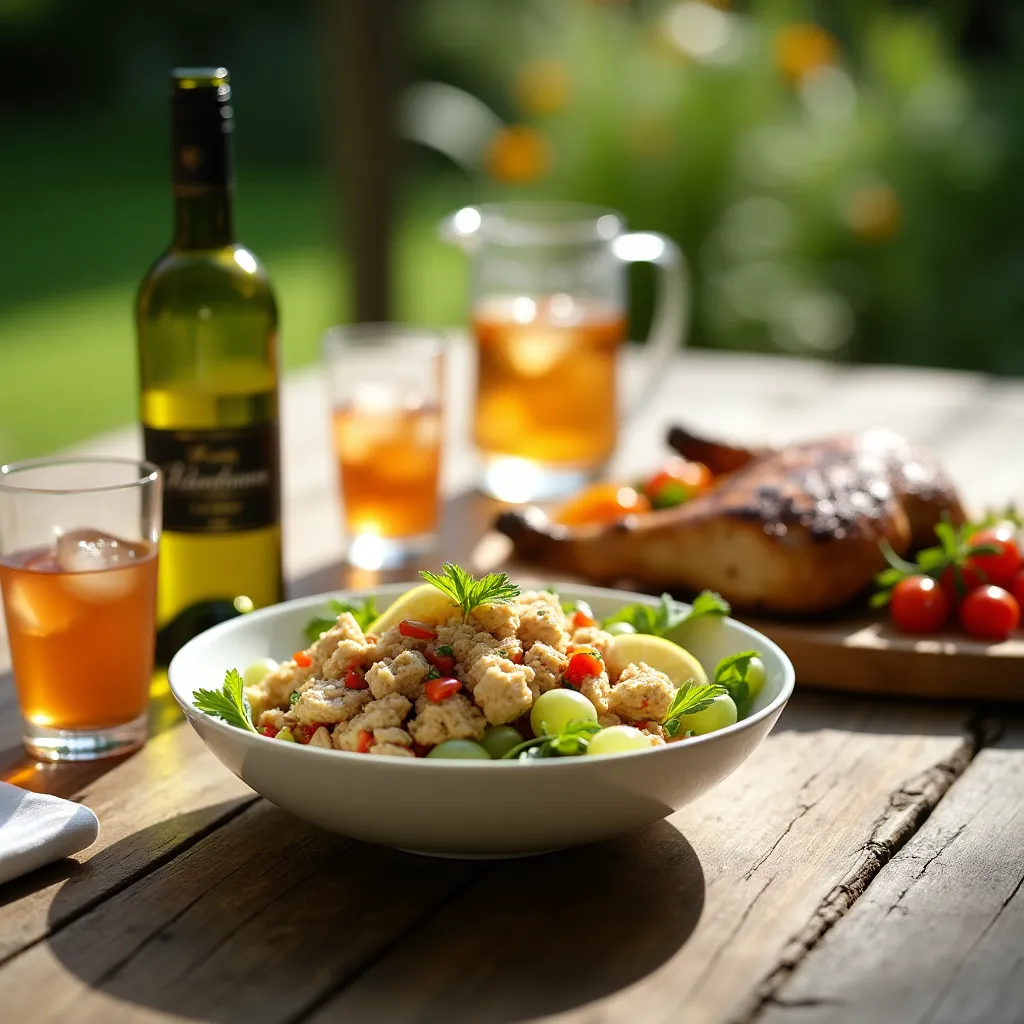 Vibrant Chicken Salad Chick Grape Salad with pecans and glaze